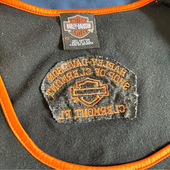 Harley-Davidson Black and Orange Crop Graphic Tee - Picture 5 of 5